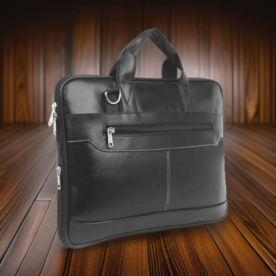 Shivra Men & Women Black Messenger Bag