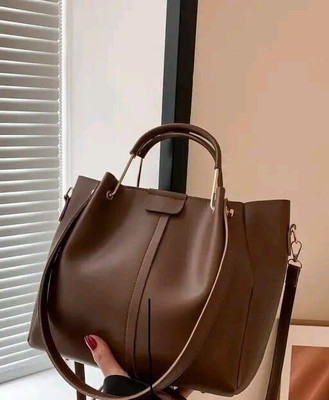 VirtualCart Women Brown Handbag