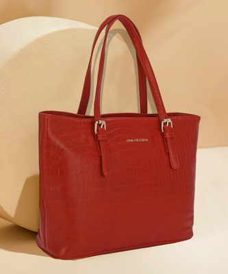 VAN HEUSEN Women Red Tote