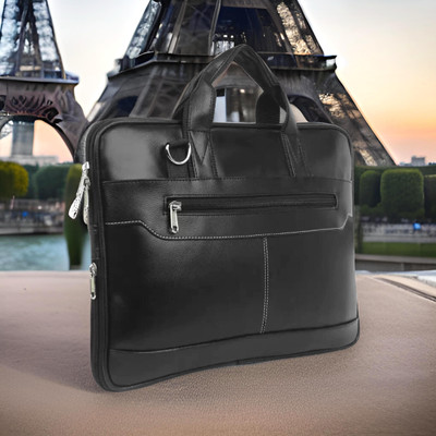 house of common Men & Women Black Messenger Bag