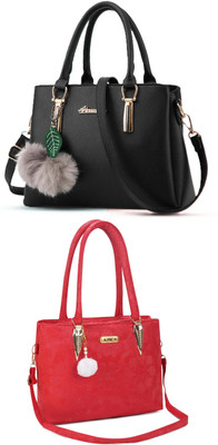 KSC Women Black, Red Handbag