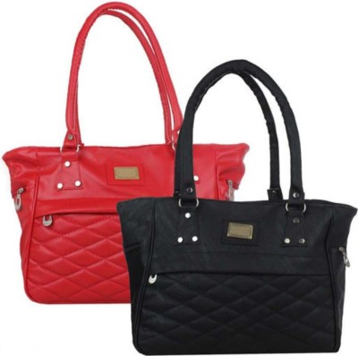 house of common Women Red, Black Hand-held Bag(Pack of: 2)