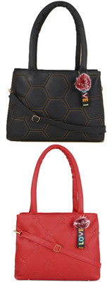 Plama Women Black, Red Handbag