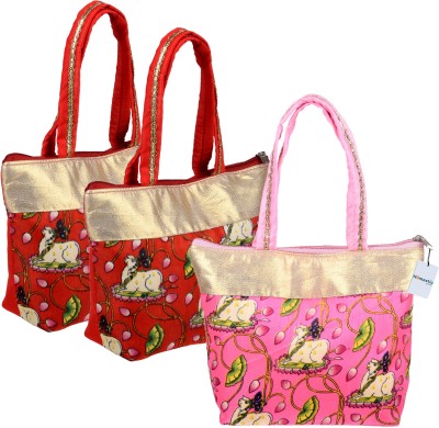 HOMESTIC Women Multicolor Handbag(Pack of: 3)