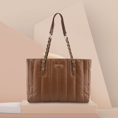 Fastrack Women Tan Tote