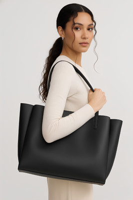 fabbik Black Tote Everyday Classic Black Tote (3 Compartments)