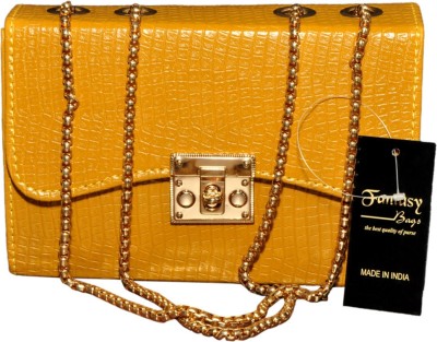 thefantasy Women Yellow Sling Bag