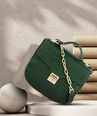 HIDESIGN Women Green Shoulder Bag