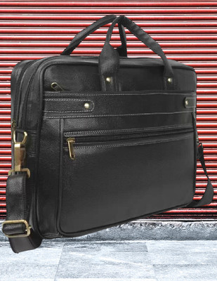 Shivra Men & Women Black Messenger Bag