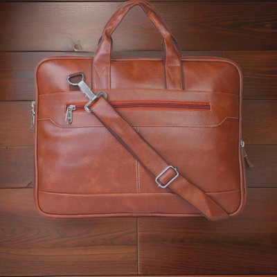 Shivra Men & Women Tan Messenger Bag