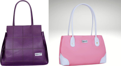 Ronty Women Pink, Purple Handbag(Pack of: 2)
