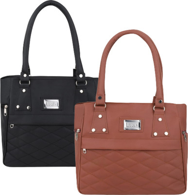 JRD COLLECTION Women Multicolor Hand-held Bag(Pack of: 2)
