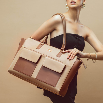 Strokes by Namrata Mehta Women Brown Tote