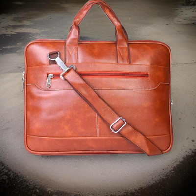 Shivra Men & Women Tan Messenger Bag