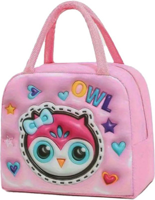 RAYCRAFT 3D Waterproof Lunch Bag(Pink, Blue, 5 L)