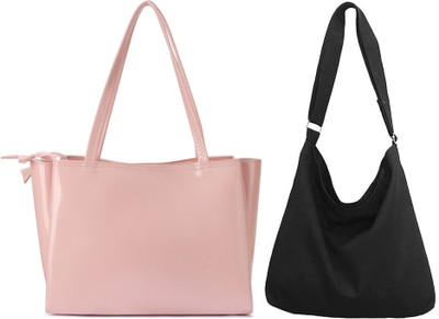 Trendycraft Women Pink, Black Shoulder Bag(Pack of: 2)