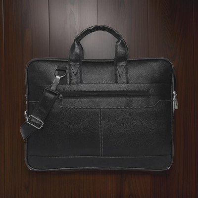 Shivra Men & Women Black Messenger Bag