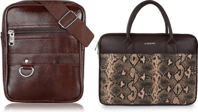 CIMONI Men Brown, Tan Messenger Bag