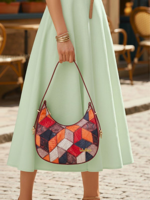 LIKE STYLE Women Maroon, Multicolor Handbag