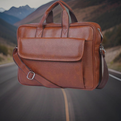 Shivra Men & Women Tan Messenger Bag