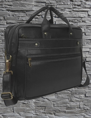 Shivra Men & Women Black Messenger Bag