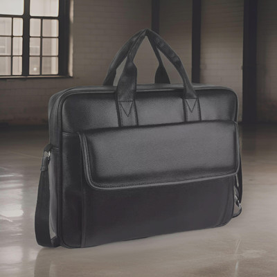 Shivra Men & Women Black Messenger Bag