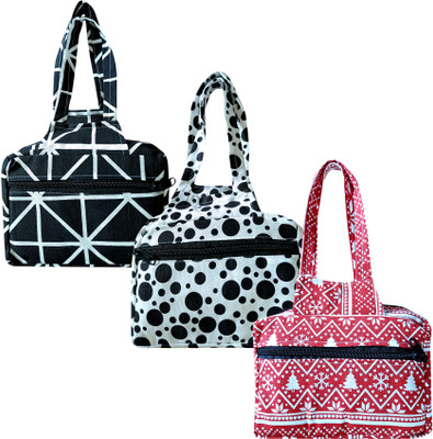Feather Green Women Multicolor Hand-held Bag(Pack of: 3)