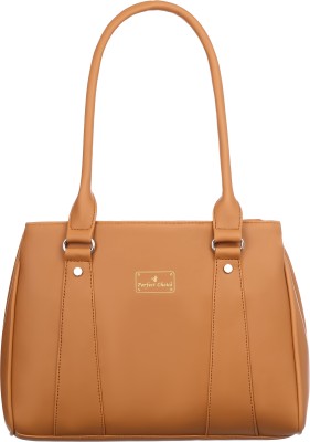 Perfect Choice Women Tan Shoulder Bag