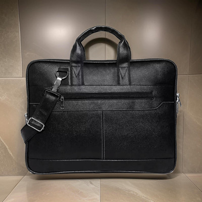 Shivra Men & Women Black Messenger Bag