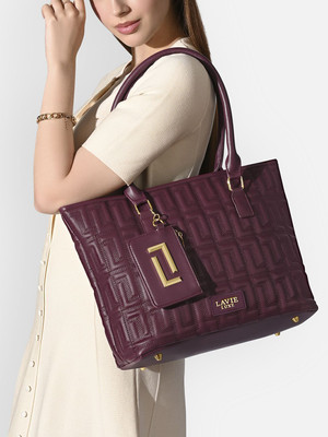 Lavie Luxe Women Maroon Tote