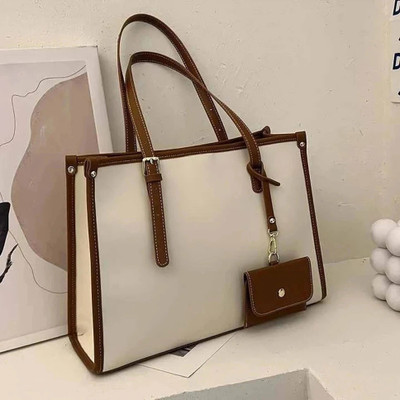 LIZIQI Women Brown, Beige Tote