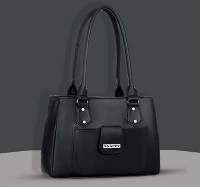 Snappy Women Black Shoulder Bag