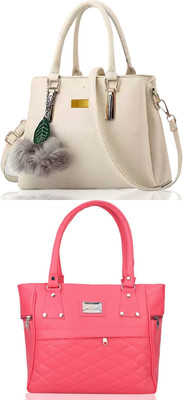 khatushyam collection Women White, Pink Hobo(Pack of: 2)