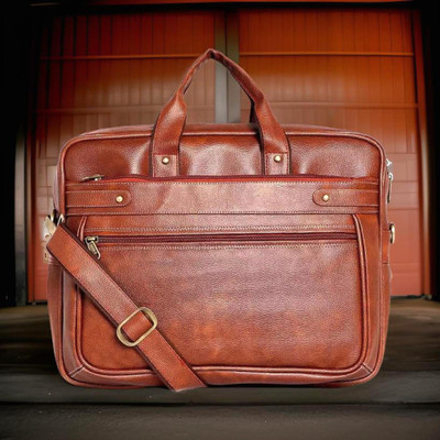 Shivra Men & Women Tan Messenger Bag