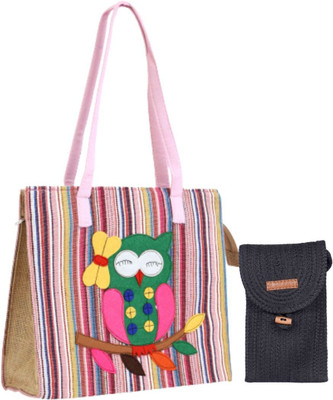 ENSAC Women Black Handbag(Pack of: 2)