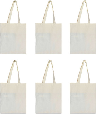 MEOTEENA Women White Tote(Pack of: 6)