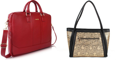 CIMONI Men Maroon, Gold Messenger Bag(Pack of: 2)