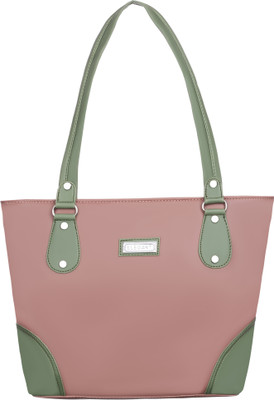 Elegant Women Pink, Green Shoulder Bag