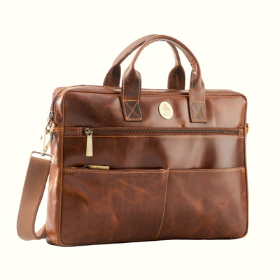 Picco Massimo Men Orange Messenger Bag