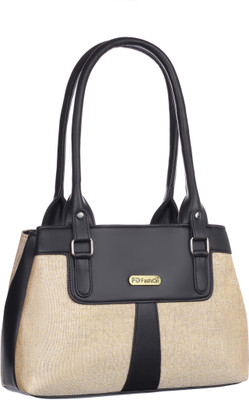 FD FASHION Women Beige, Black Handbag