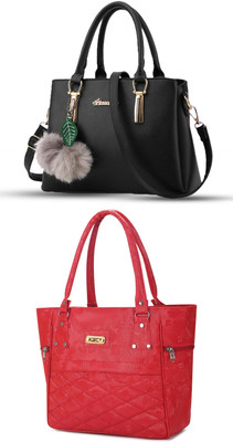 Plama Women Black, Red Handbag