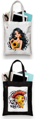ZORI Women White, Black, Black Tote(Pack of: 2)