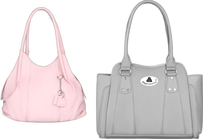 High Gravity Women Grey, Pink Shoulder Bag(Pack of: 2)