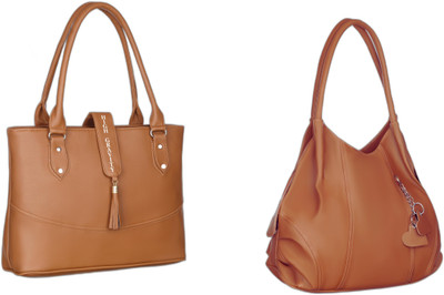 High Gravity Women Khaki, Khaki Hand-held Bag(Pack of: 2)