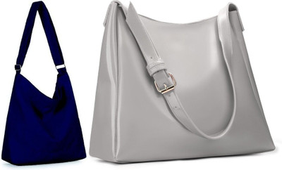 Trendycraft Women Grey, Blue Shoulder Bag(Pack of: 2)