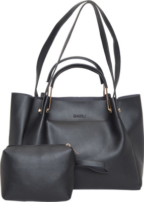 lichi Women Black Shoulder Bag(Pack of: 2)