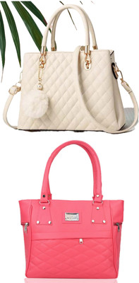 khatushyam collection Women White, Pink Hobo(Pack of: 2)
