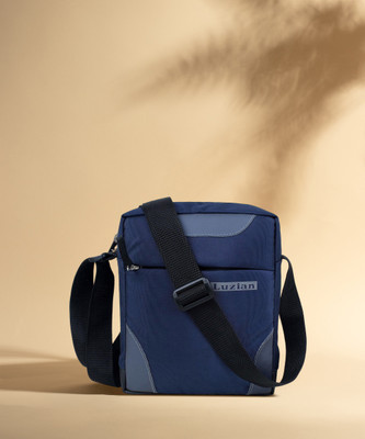 Luzian Men & Women Blue Sling Bag