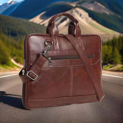 Shivra Men & Women Brown Messenger Bag