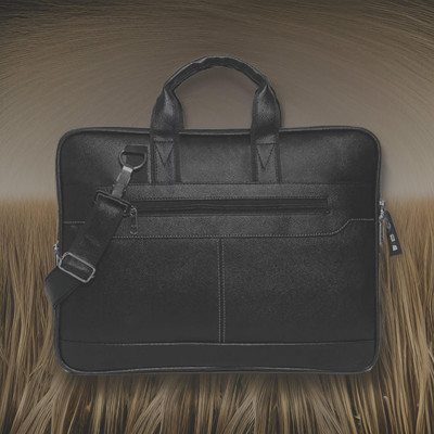 Shivra Men & Women Black Messenger Bag